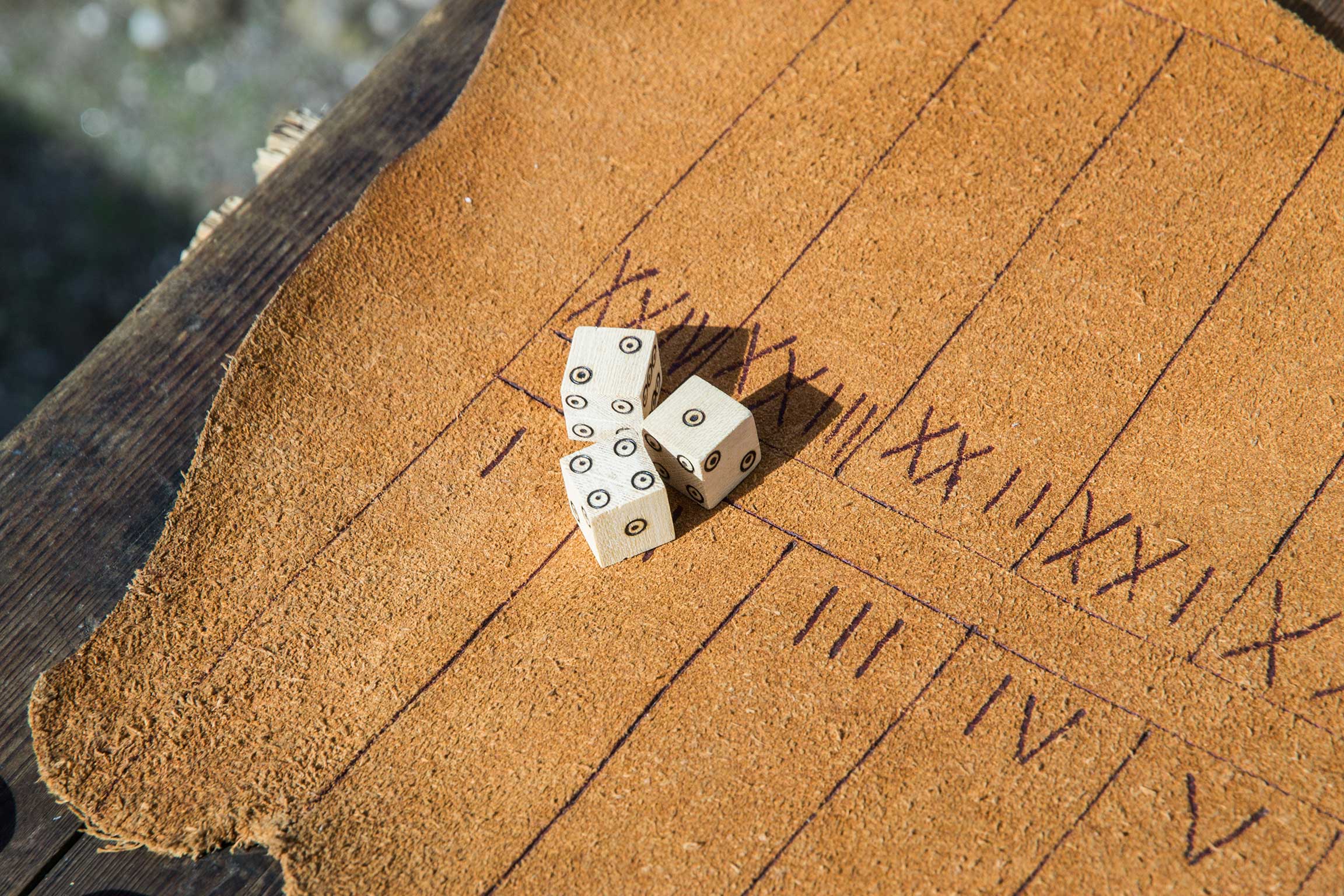 dice on table