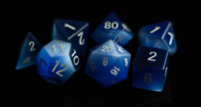 blue dice set