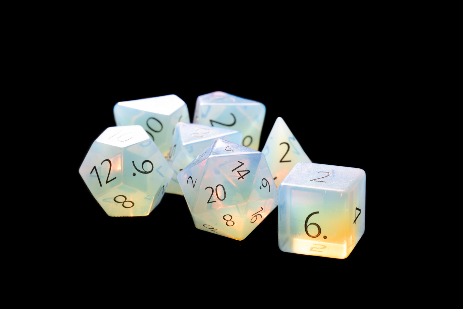 clear dice set