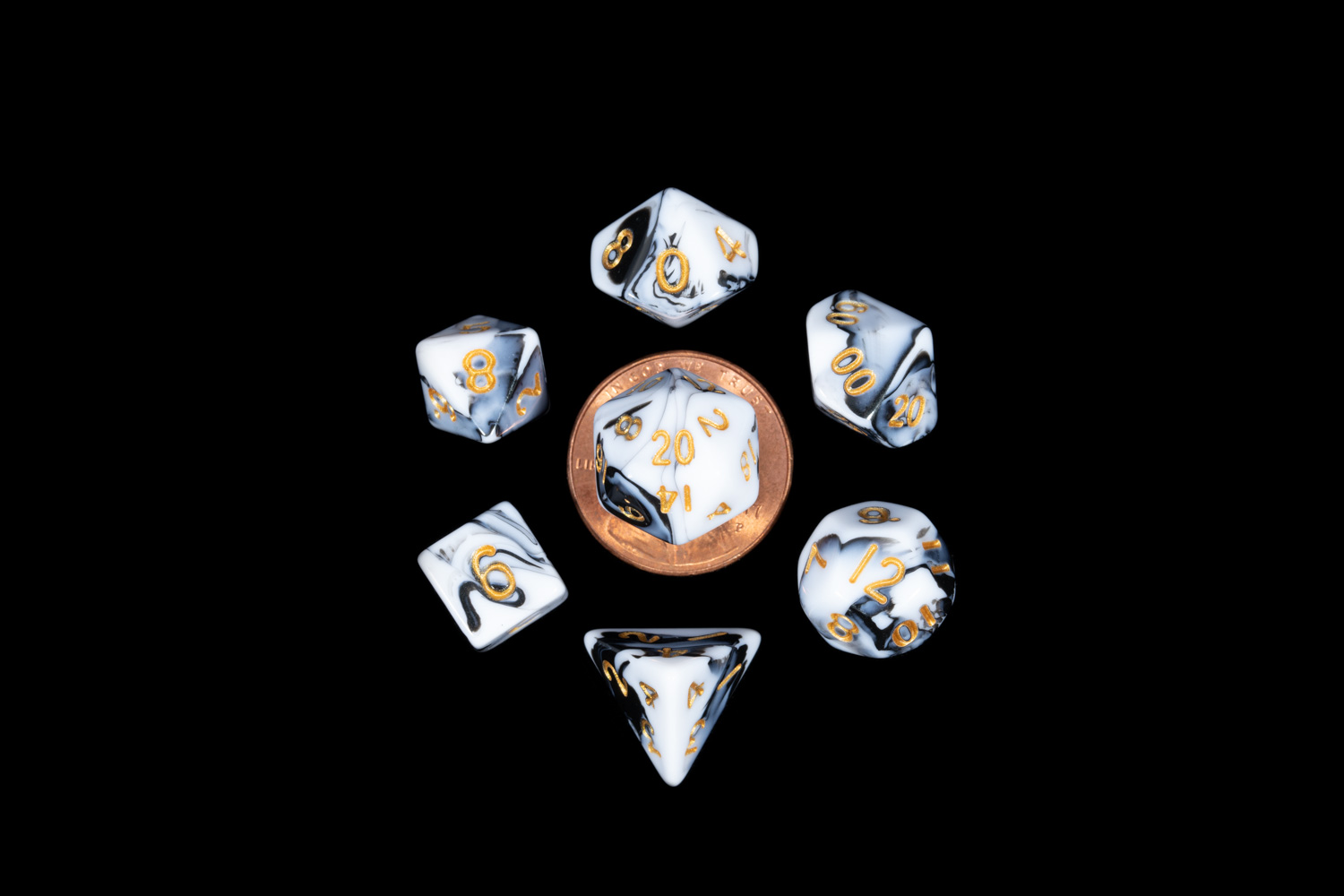 mini marble dice set