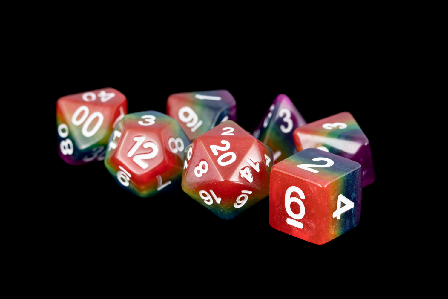 rainbow dice set