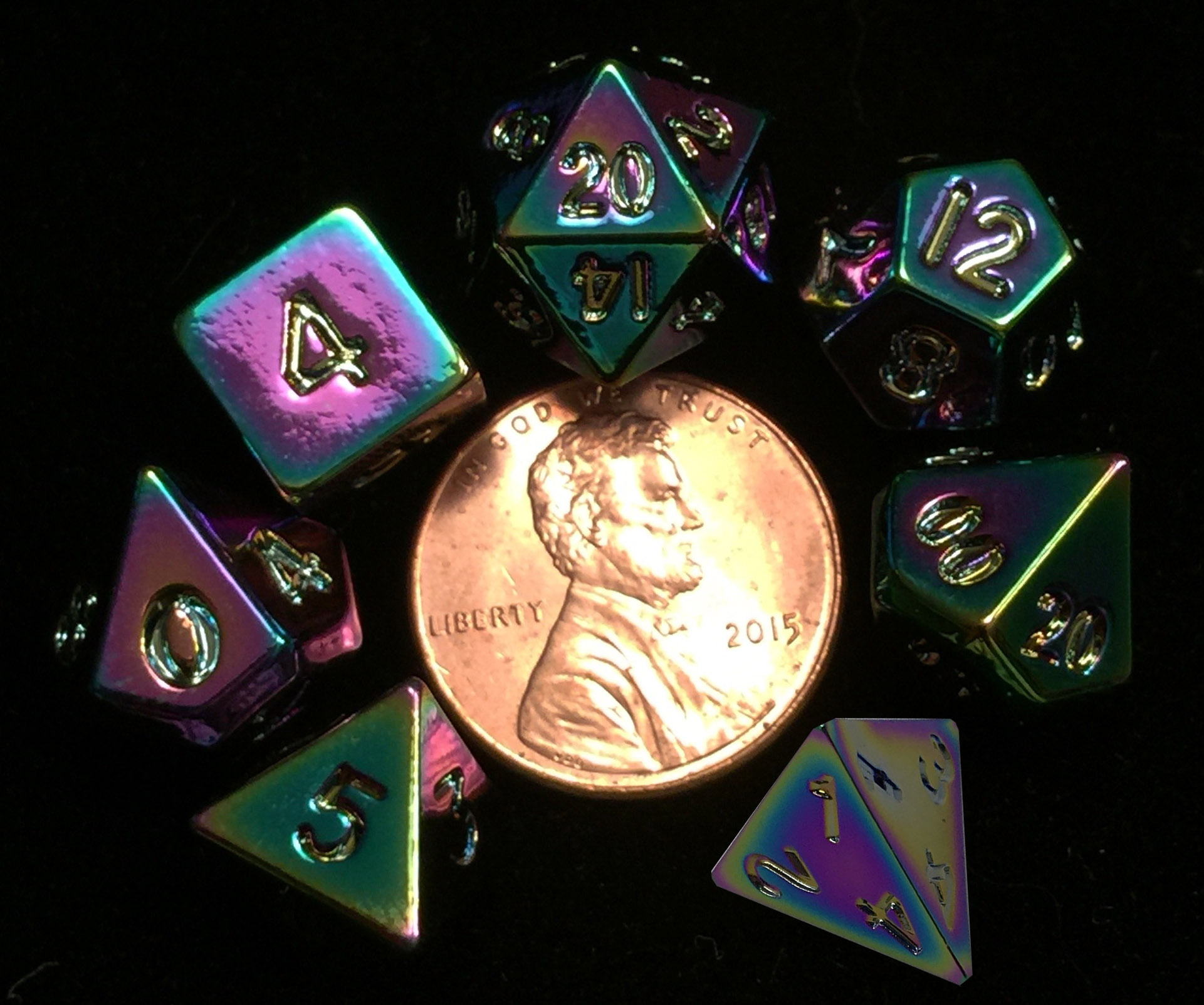 mini metal dice set