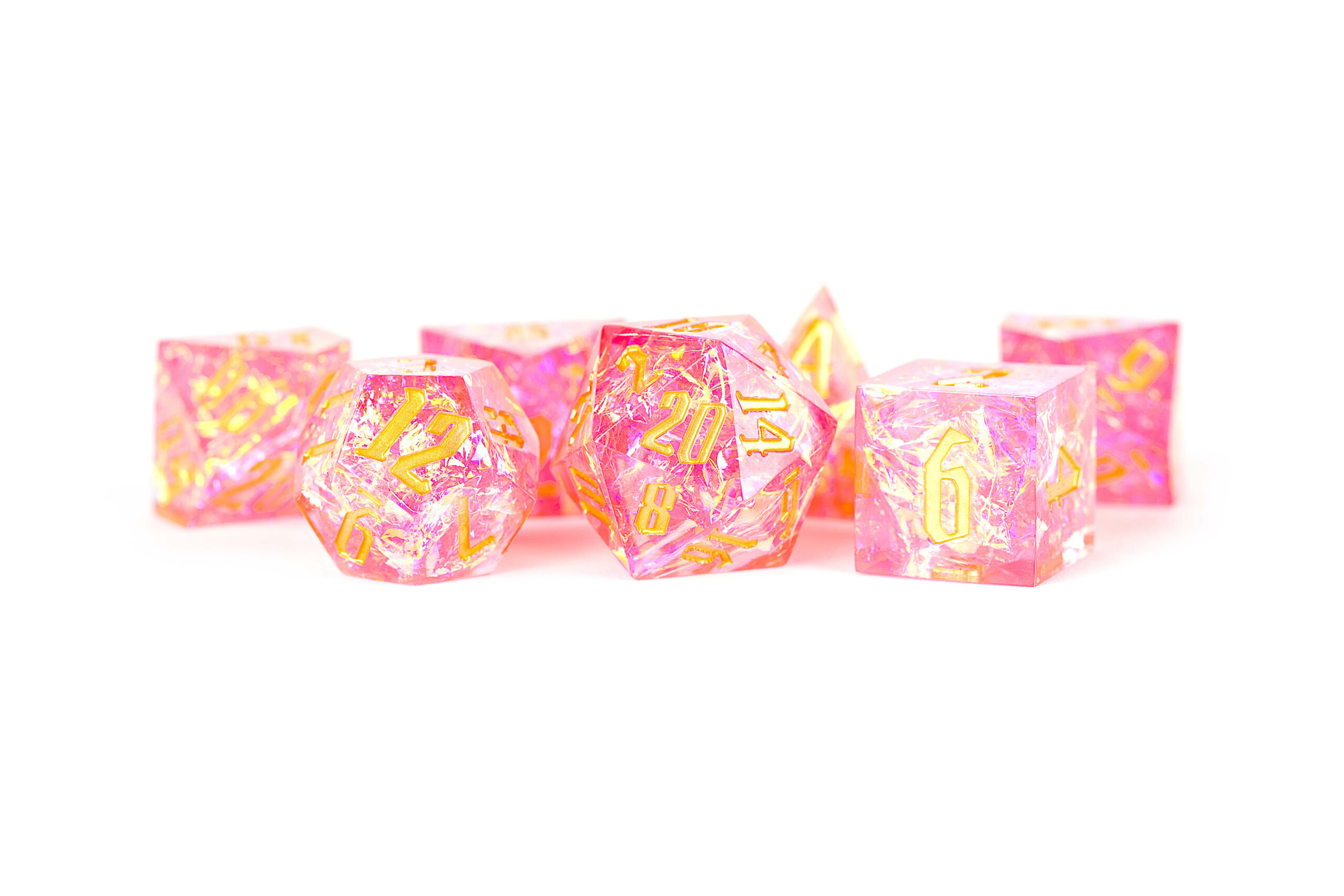 pink pyre sharp edged dice