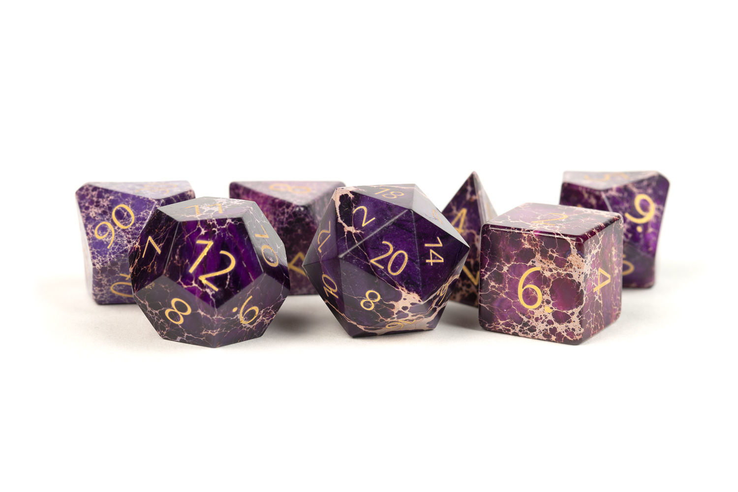 purple marble dice set