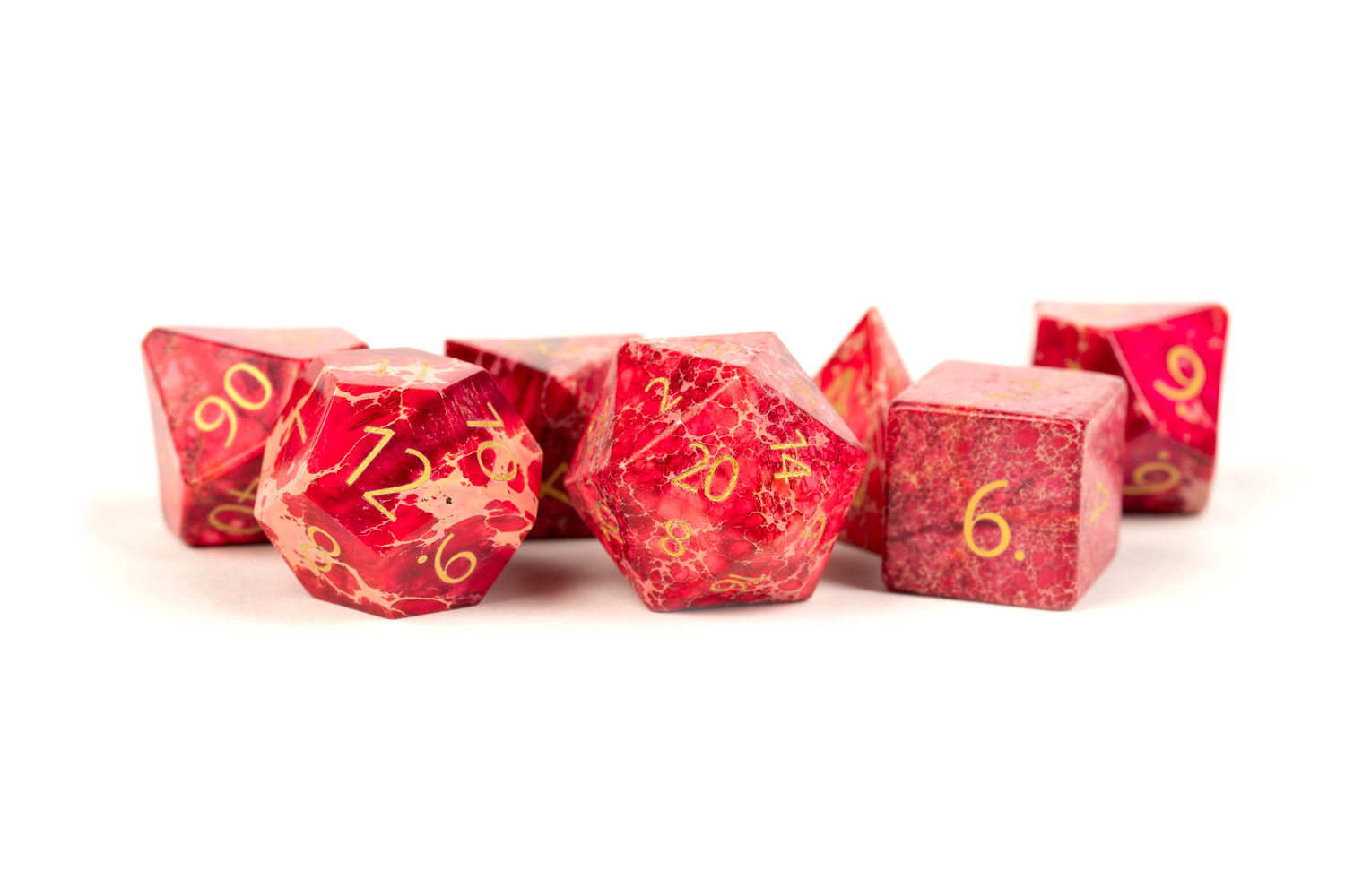 red marble dice set